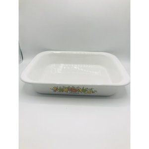 Vintage Corning Ware 1970’s A21 L’Echalote Spice of Life roasting pan .